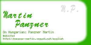 martin panzner business card